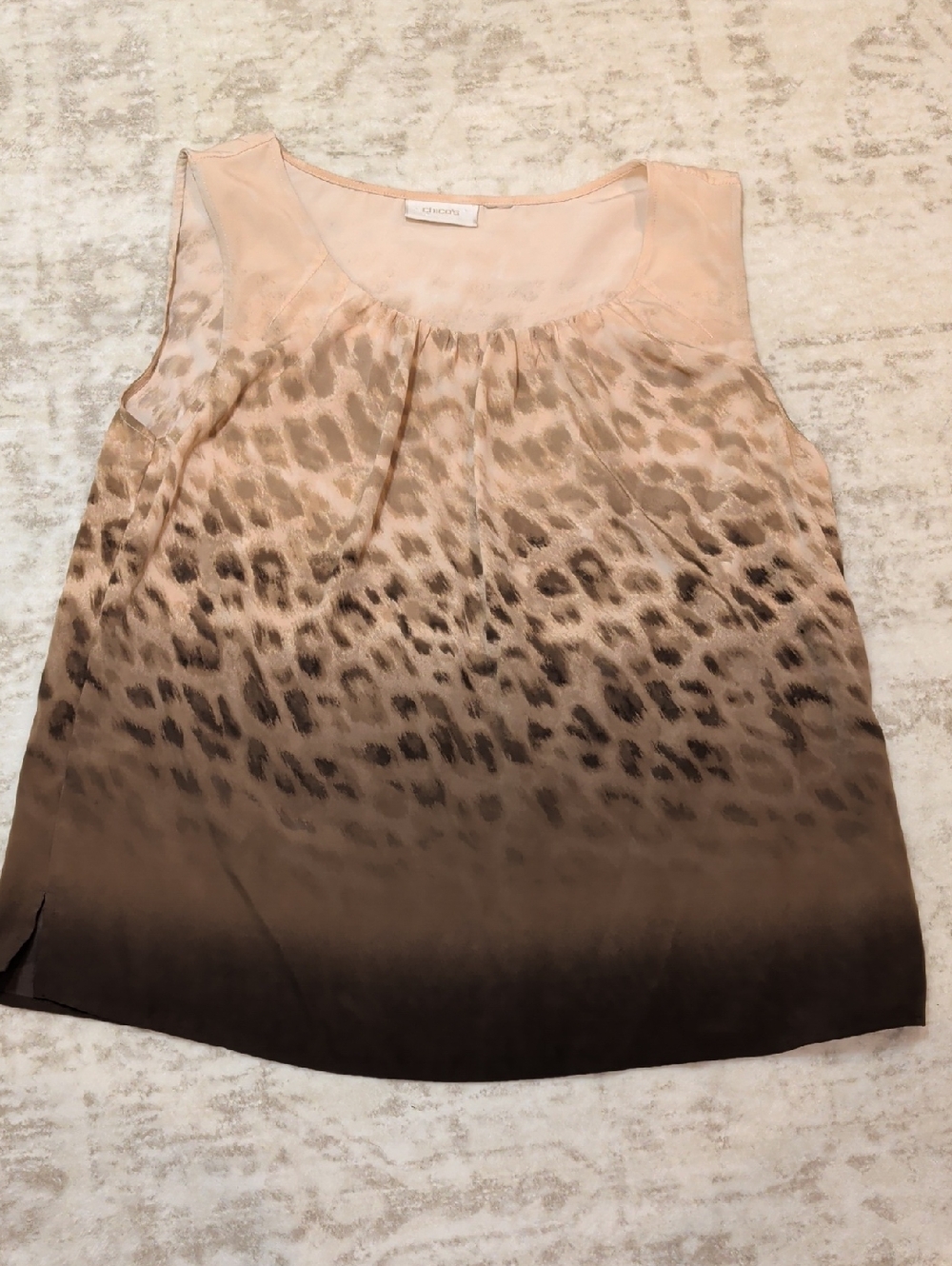 Chico's Pink Ombre Leopard Print Sleeveless Camisole